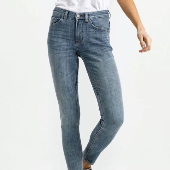 DU/ER Performance Denim Skinny Jean Aged Light Stone Wash 29x26 - Picture 11 of 12